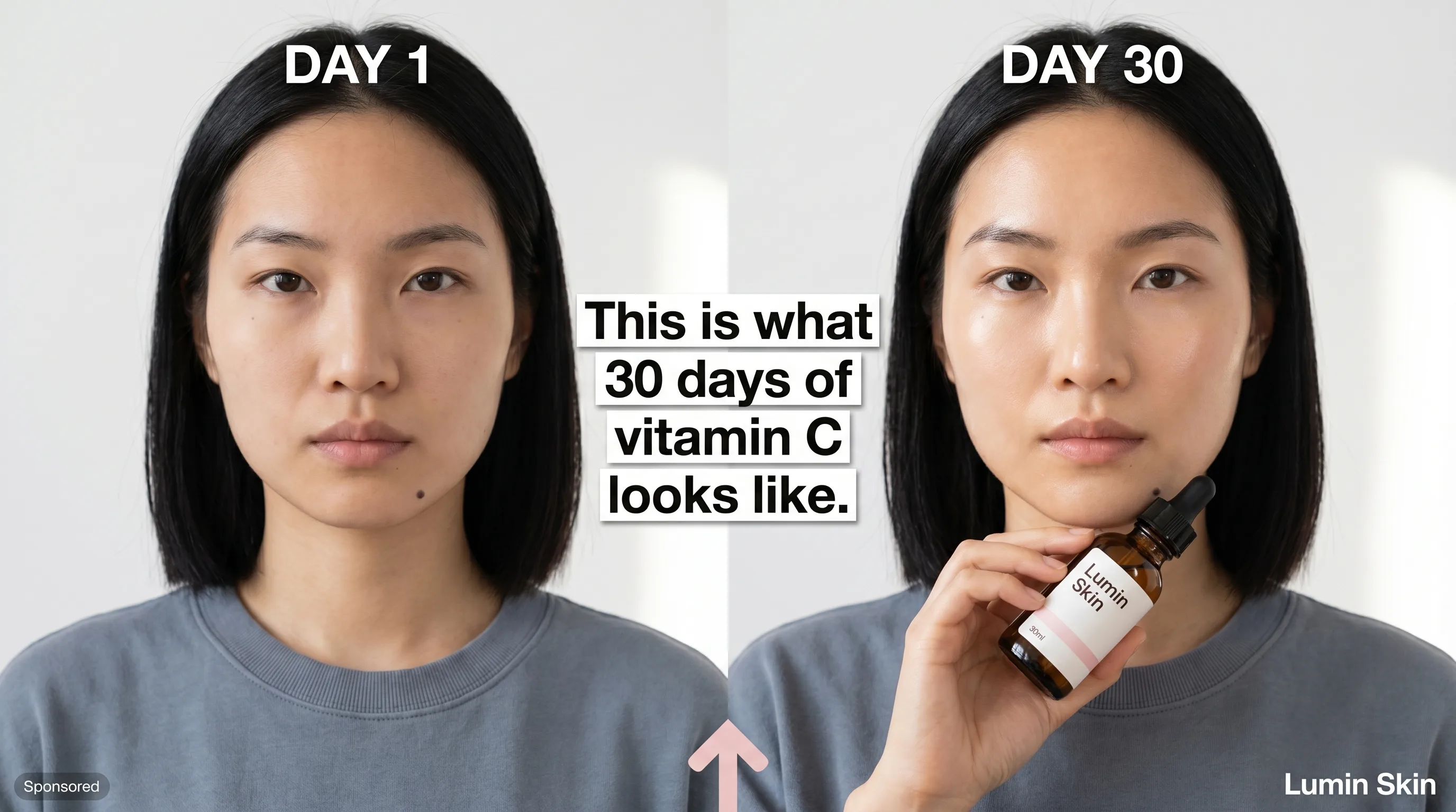 Playcut benchmark V4: proof hook showing the 14-day glow-up result