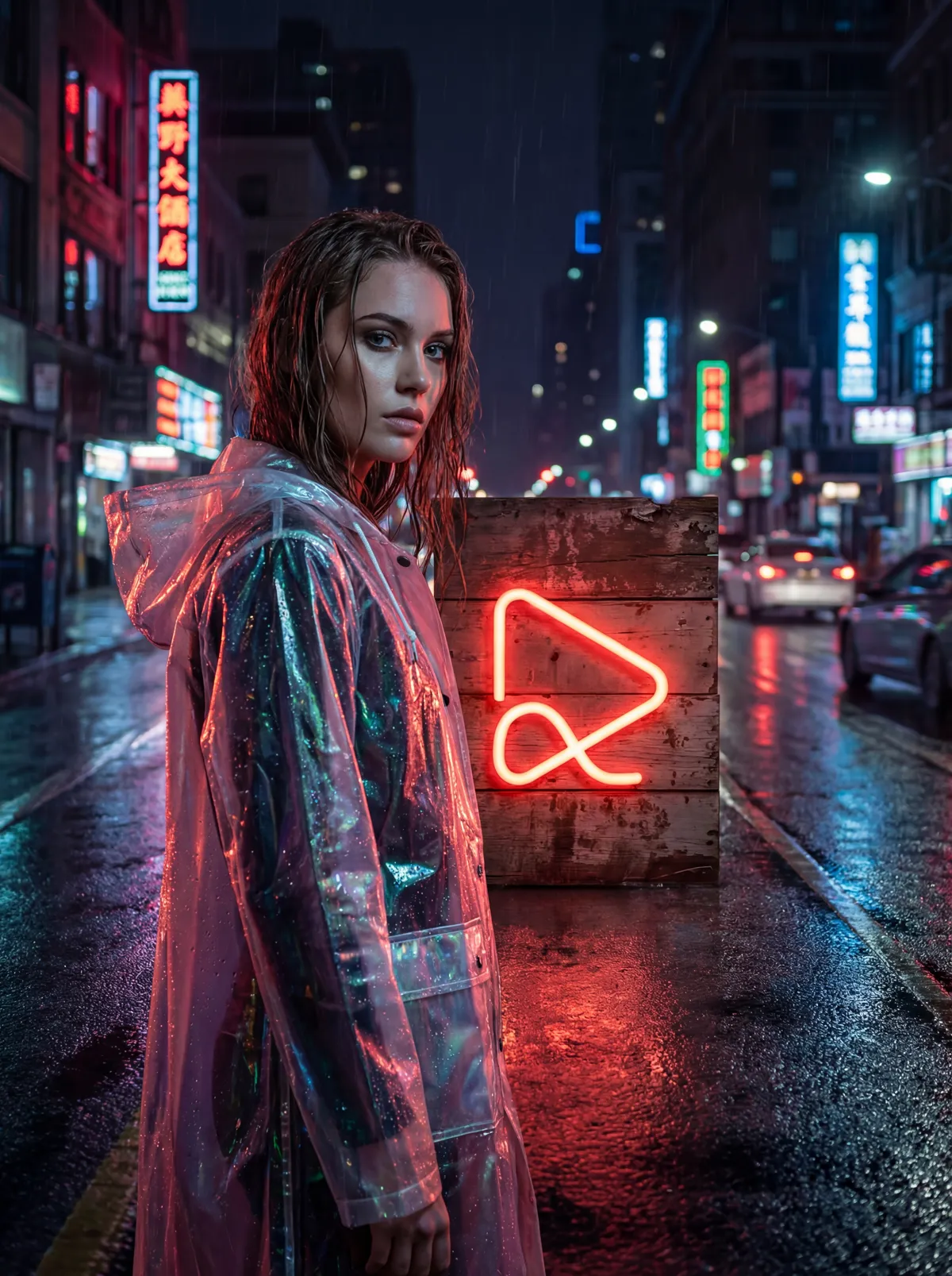 AI model editorial portrait